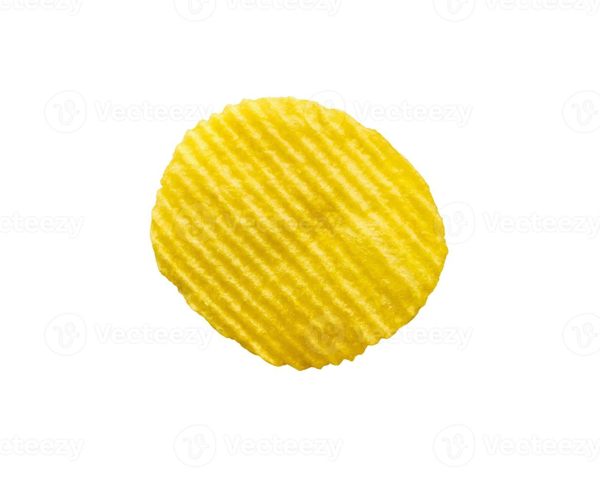potato chips snack isolated on white background with clipping path photo
