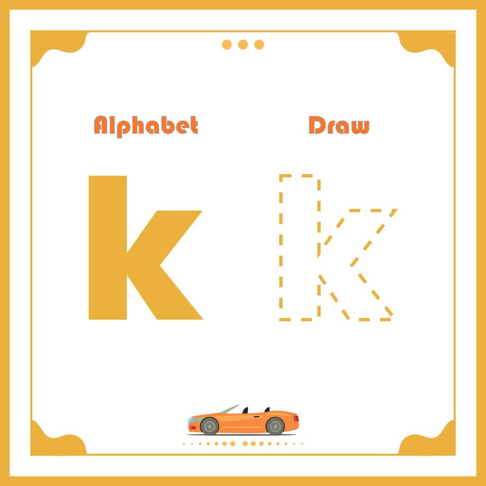 Alphabet Drawing for Kids Fun Preschool Alphabet Illustration for Kids Learning Activity for Back to School Alphabet Coloring Book Outline Vector