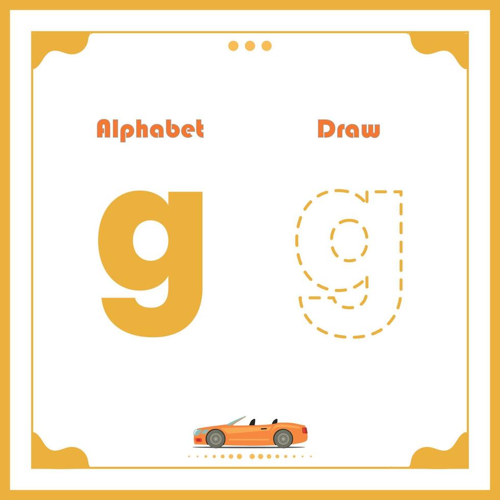 Alphabet Drawing for Kids Fun Preschool Alphabet Illustration for Kids Learning Activity for Back to School Alphabet Coloring Book Outline Vector