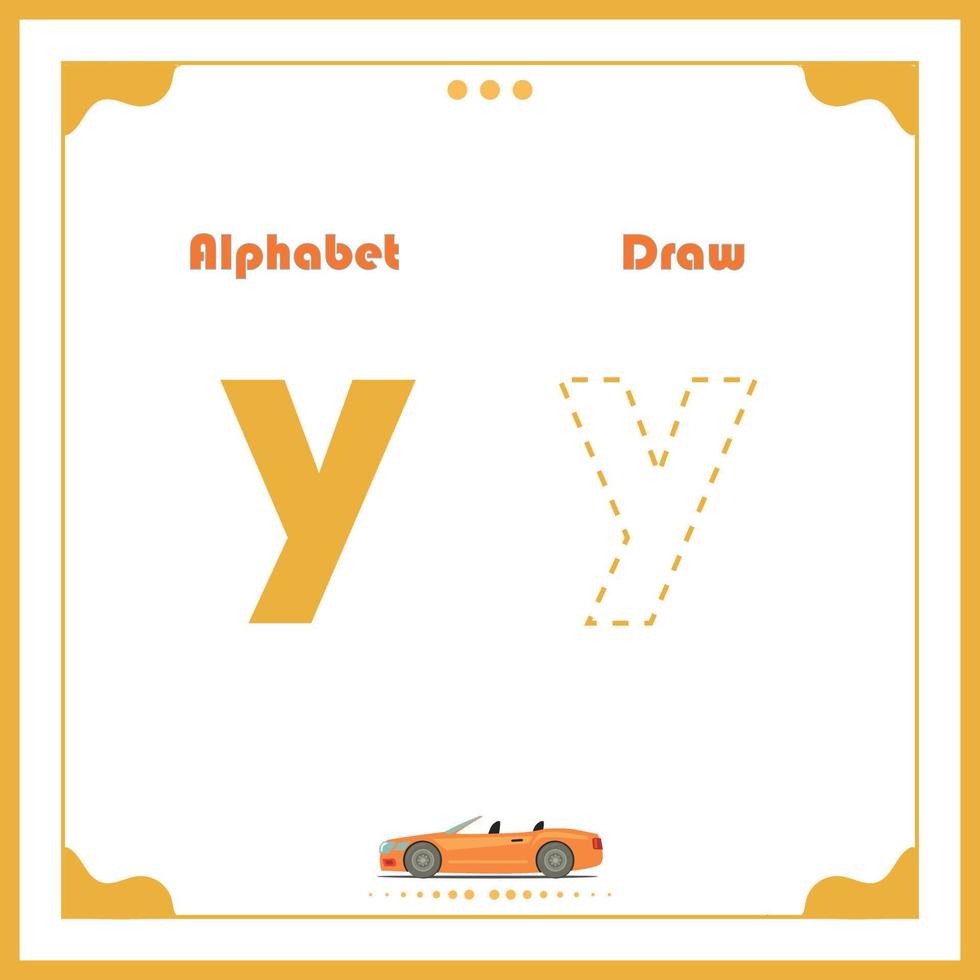 dibujo del alfabeto para niños ilustración del alfabeto preescolar divertido para niños actividad de aprendizaje para el vector de contorno del libro de colorear del alfabeto de regreso a la escuela