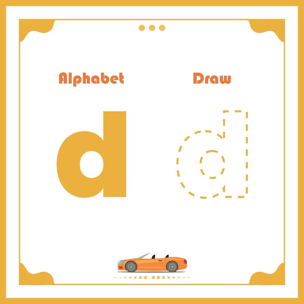 Alphabet Drawing for Kids Fun Preschool Alphabet Illustration for Kids Learning Activity for Back to School Alphabet Coloring Book Outline Vector