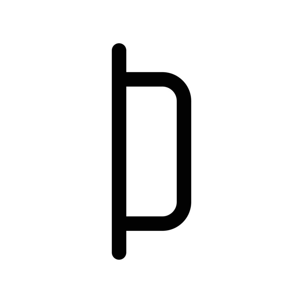 Section bookmark icon in black outline style vector