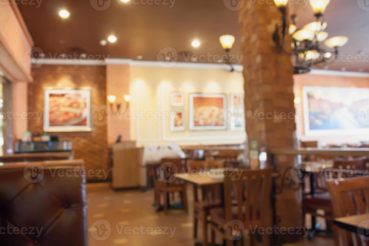 restaurant blur with bokeh background photo