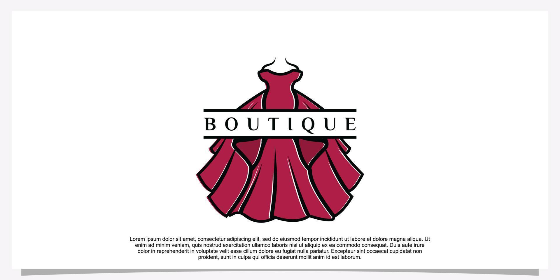 Fashion boutique logo and store logo label emblem Premium Vector