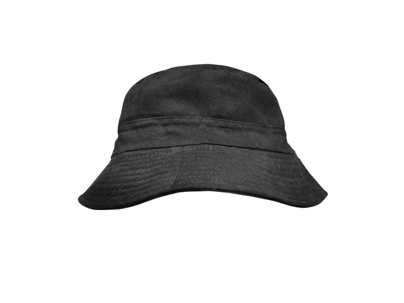 black bucket hat on a white background photo