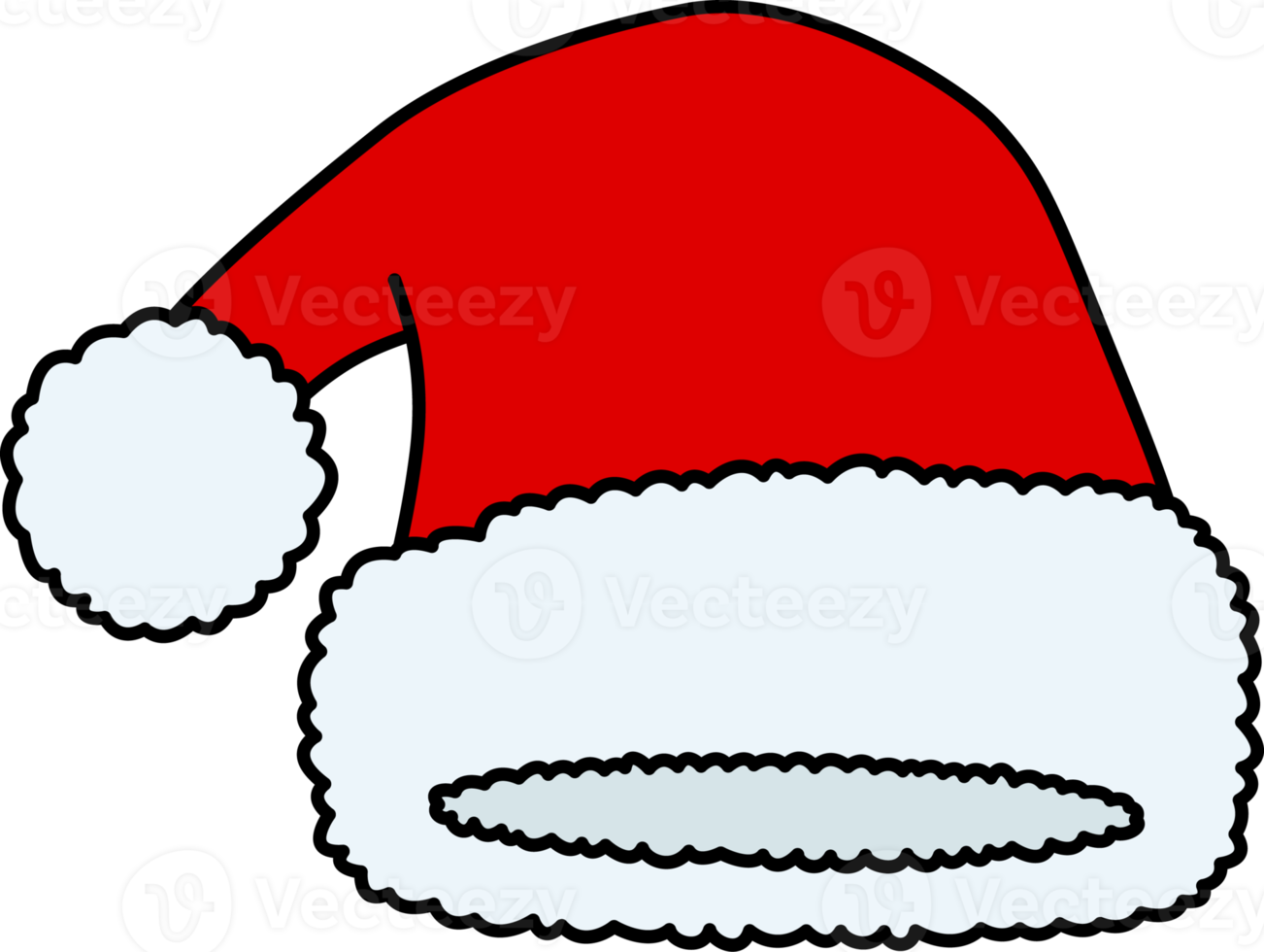 de kerstman claus hoed geïsoleerd, illustratie png