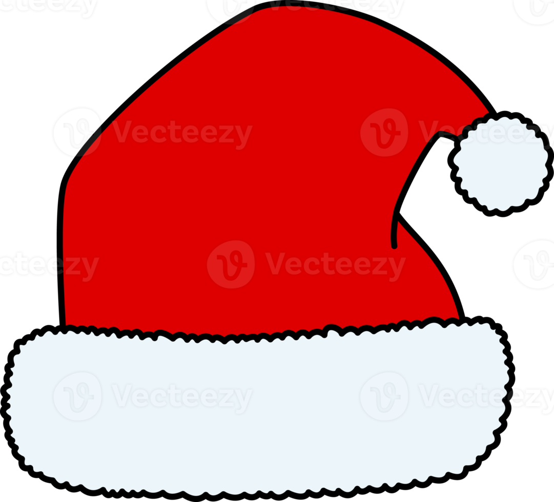 de kerstman claus hoed geïsoleerd, illustratie png