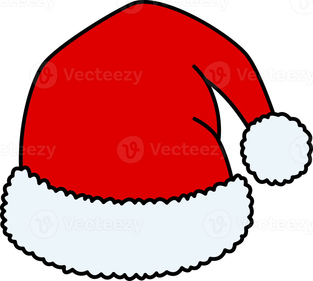 chapeau de père noël isolé, illustration png