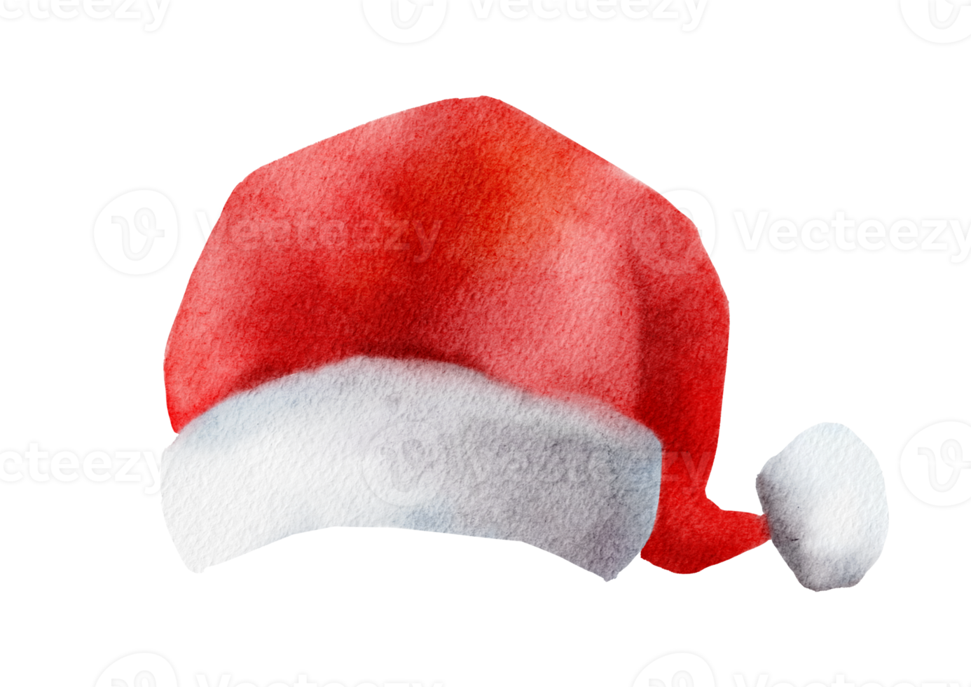 watercolor illustration Santa Claus Hat png