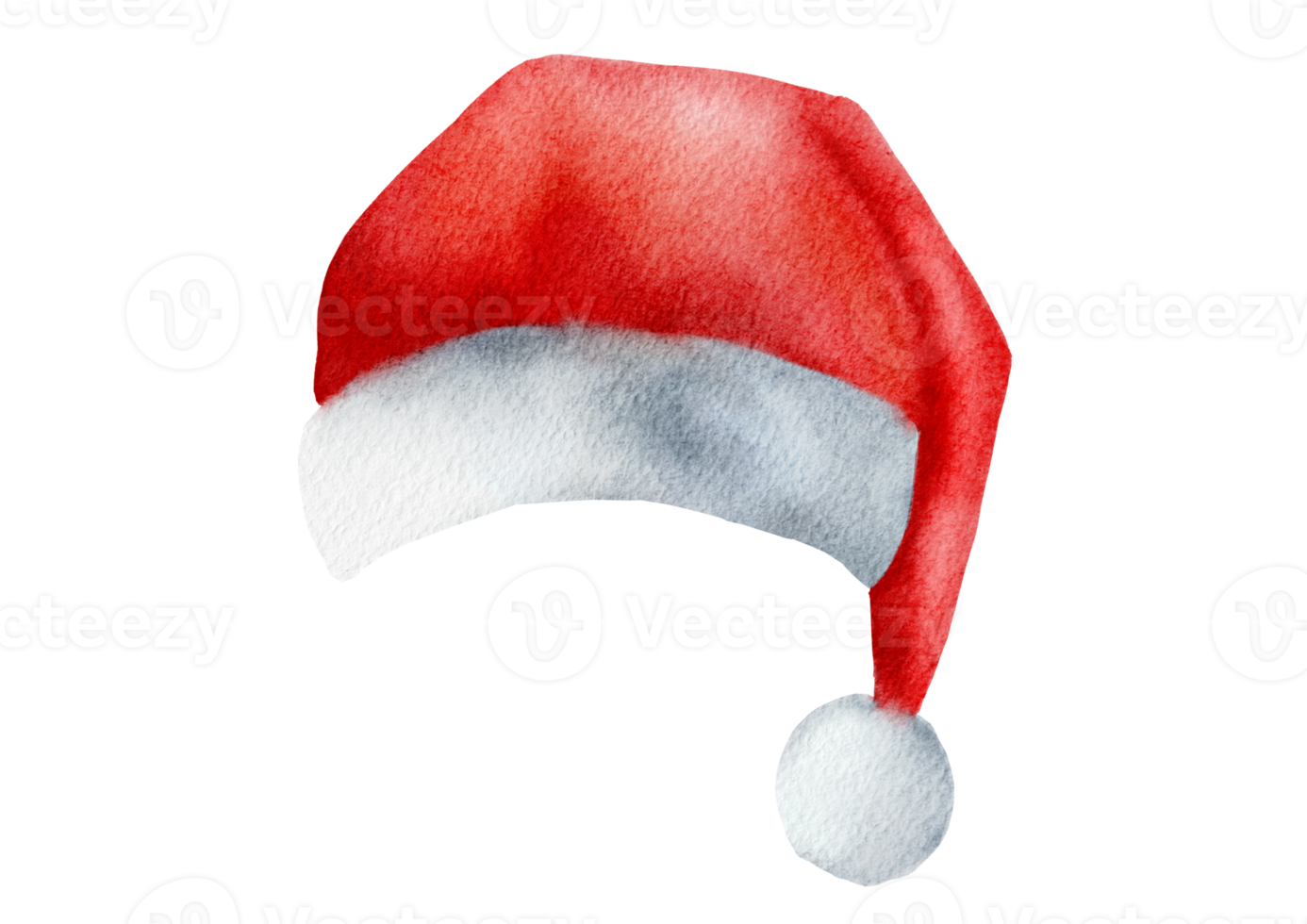 waterverf illustratie de kerstman claus hoed png