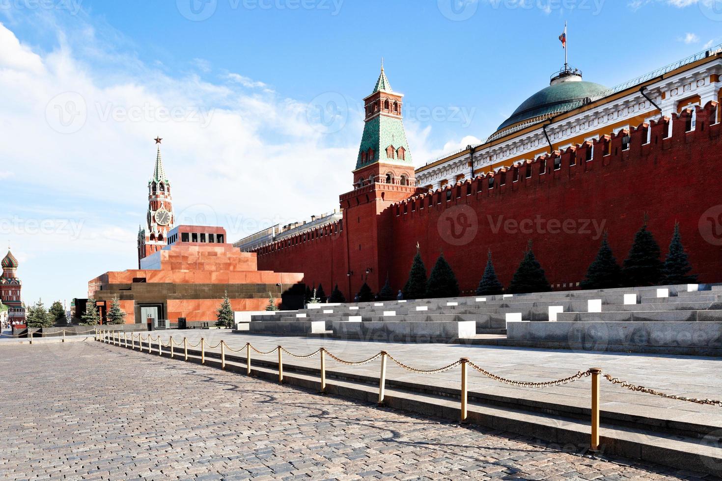 view of Kremlin wall on Red Square in Moscow photo