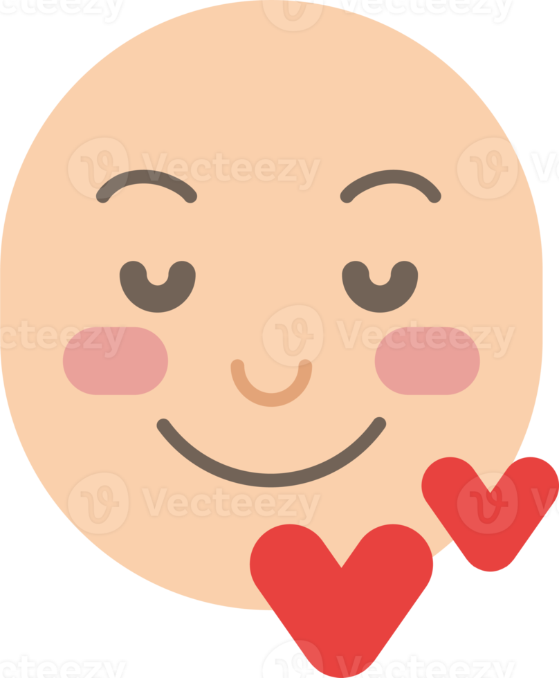 smiling emoji with hearts png
