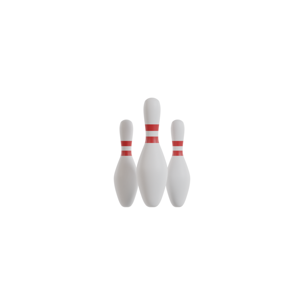 Equipo de bolos aislado 3d png