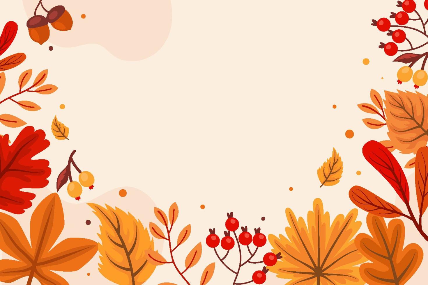 fondo de hojas caídas de otoño vector