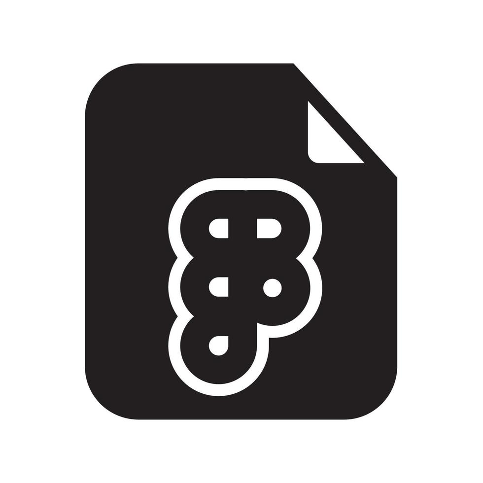 Figma File Icon Solid Style vector