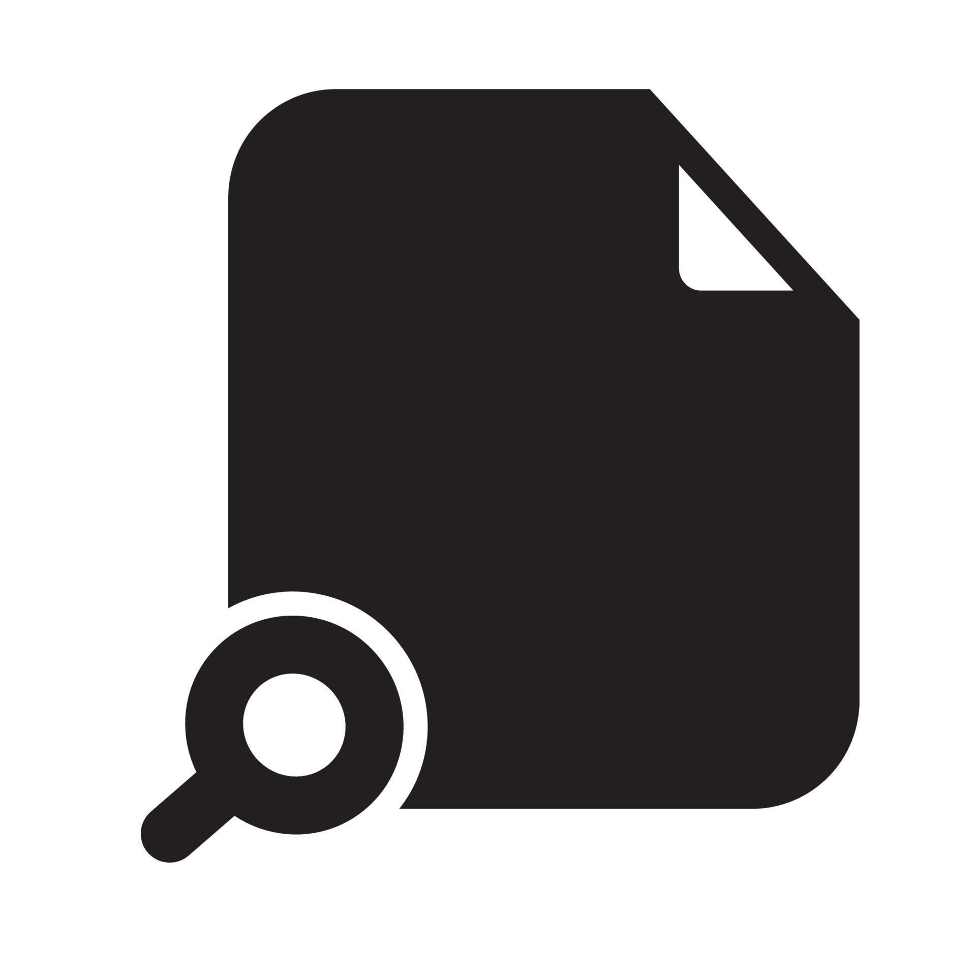 Search File Icon Solid Style 11679196 Vector Art at Vecteezy