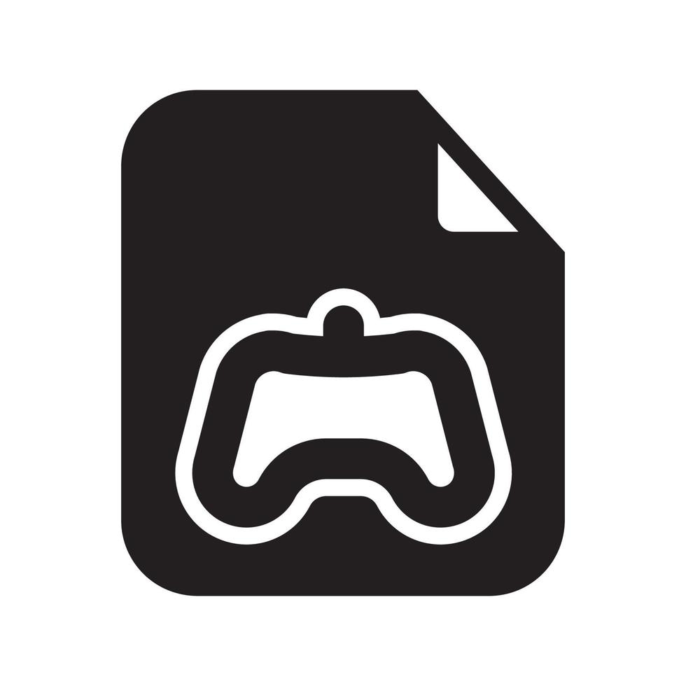 Game Files Icon Solid Style vector