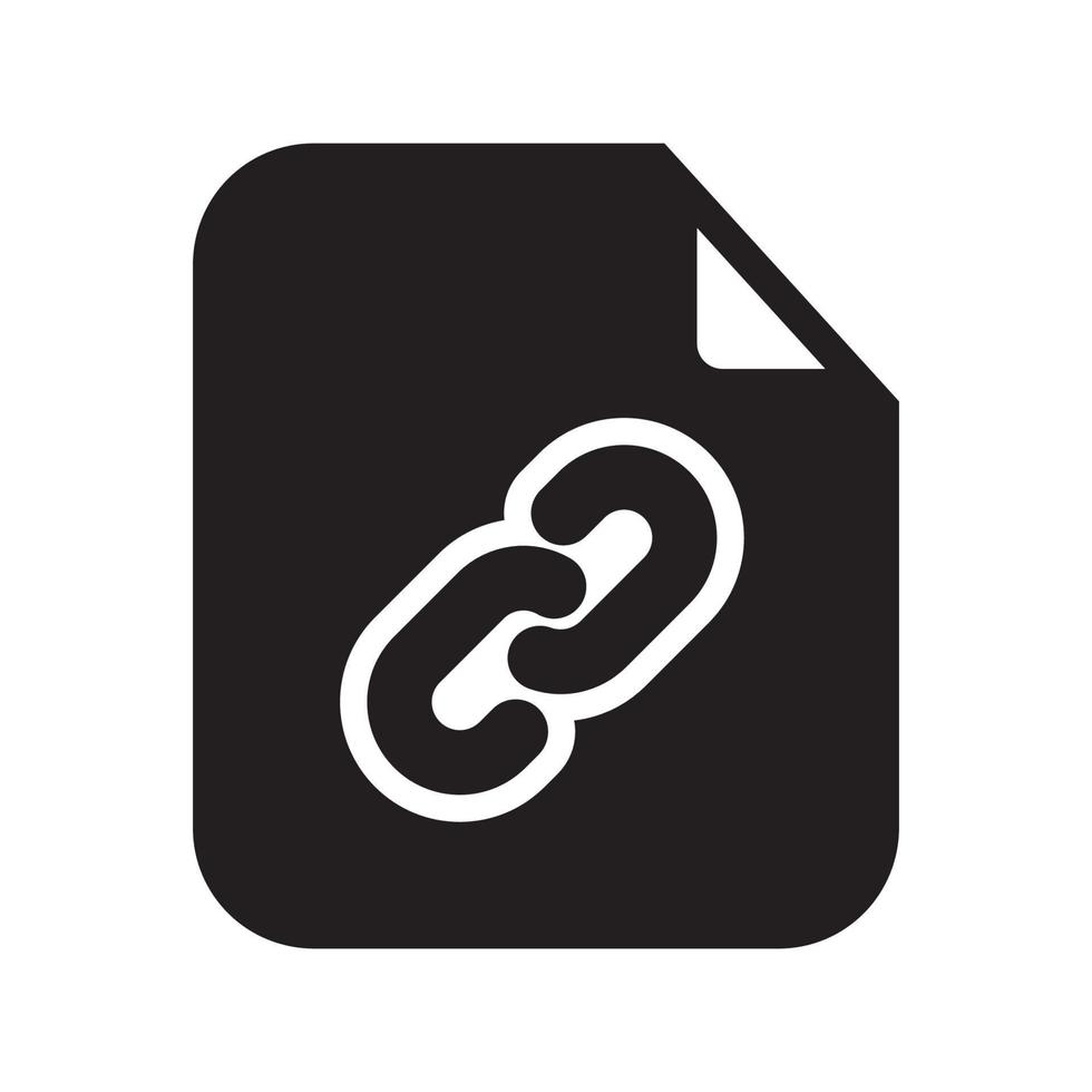 Link Files Icon Solid Style vector