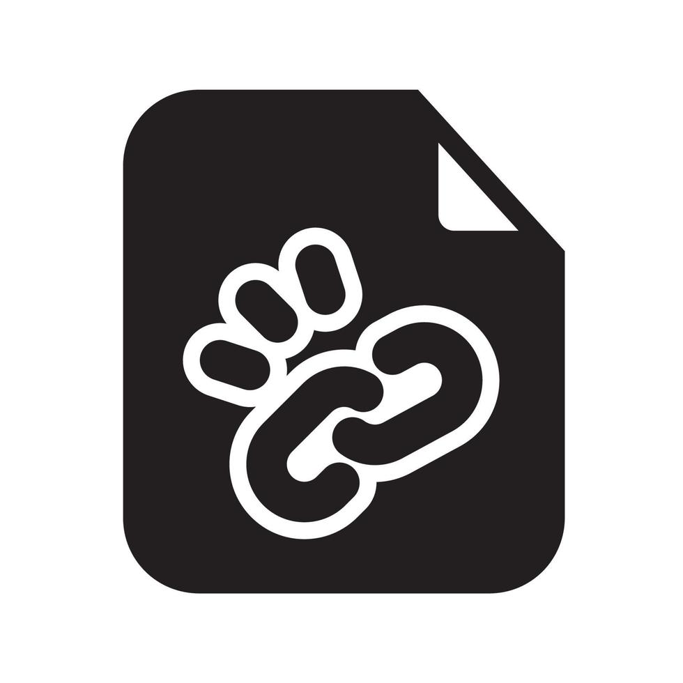 Unlink Files Icon Solid Style vector
