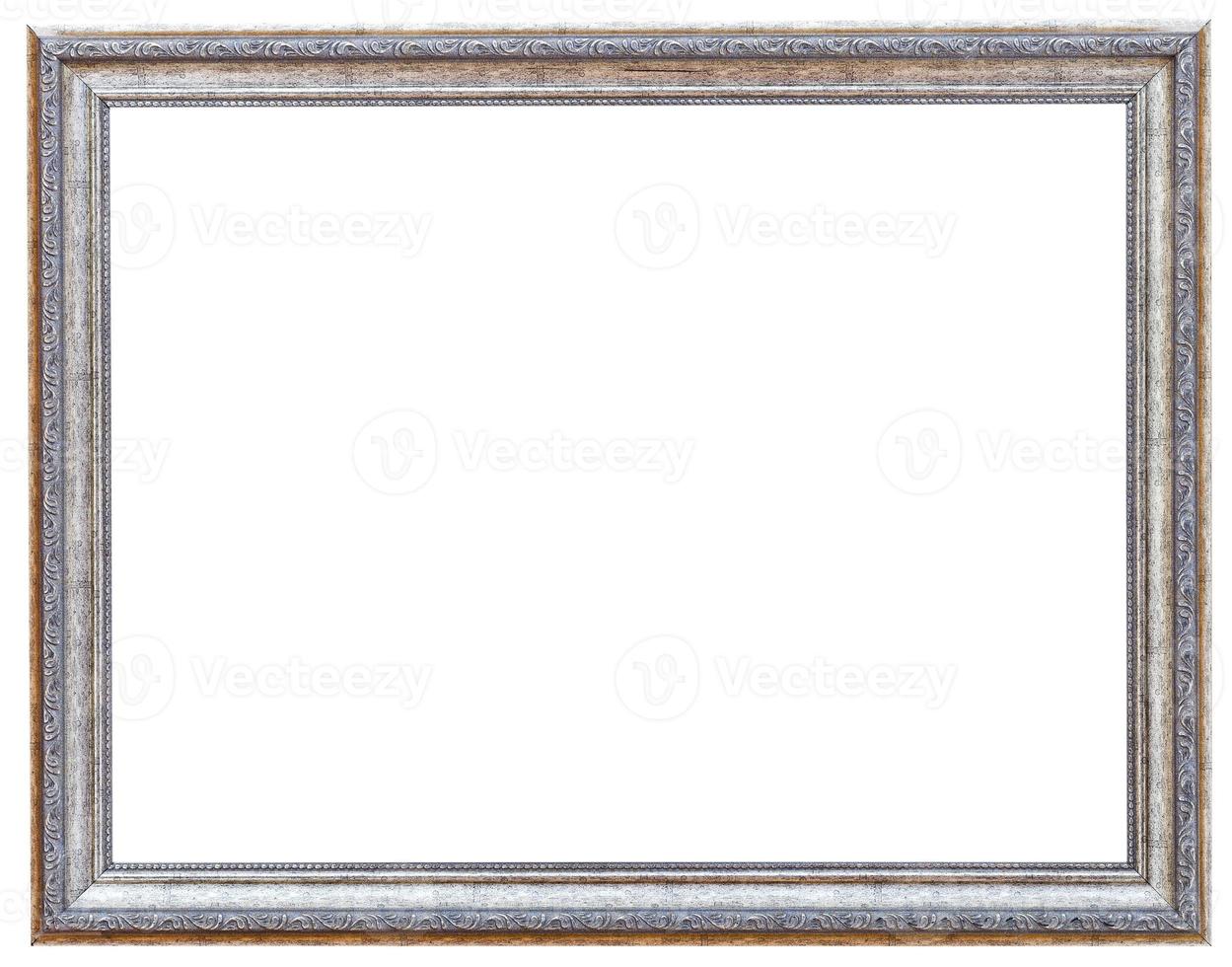 silvered ancient narrow picture frame photo