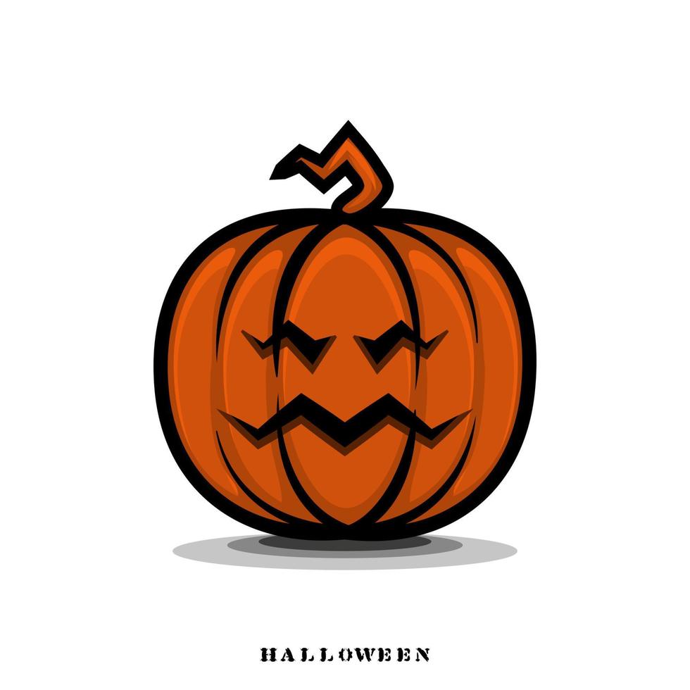 vector de halloween de dibujos animados de calabaza monstruo 005