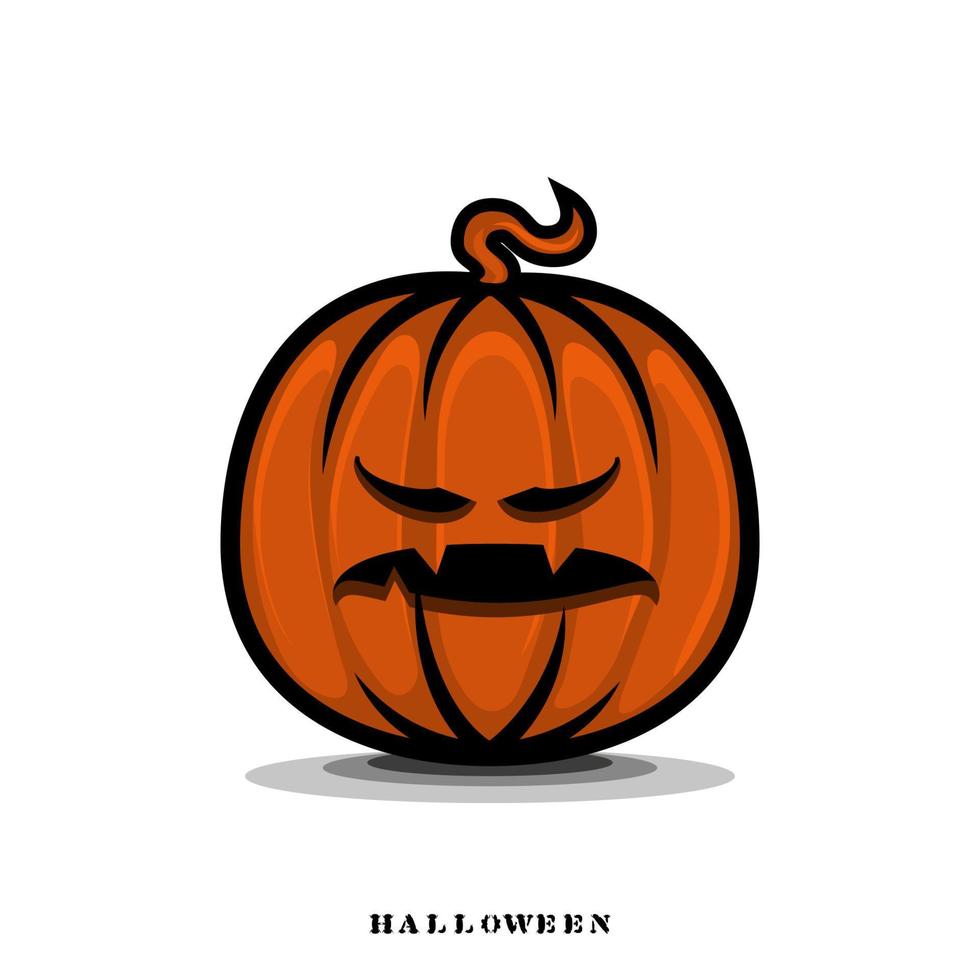 Monster Pumpkin cartoon Halloween vector 006