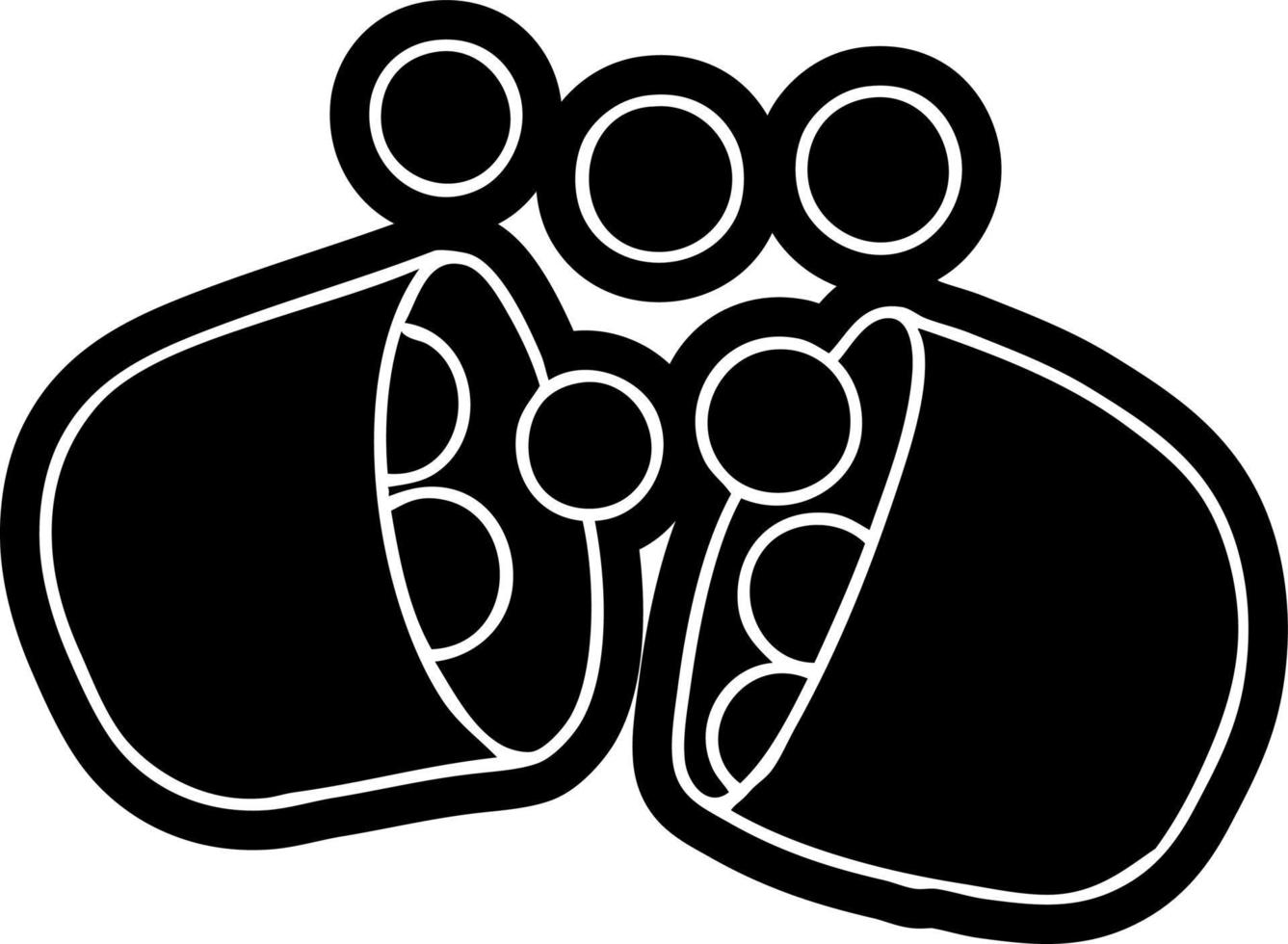 cartoon icon of opened medicine tablet vector