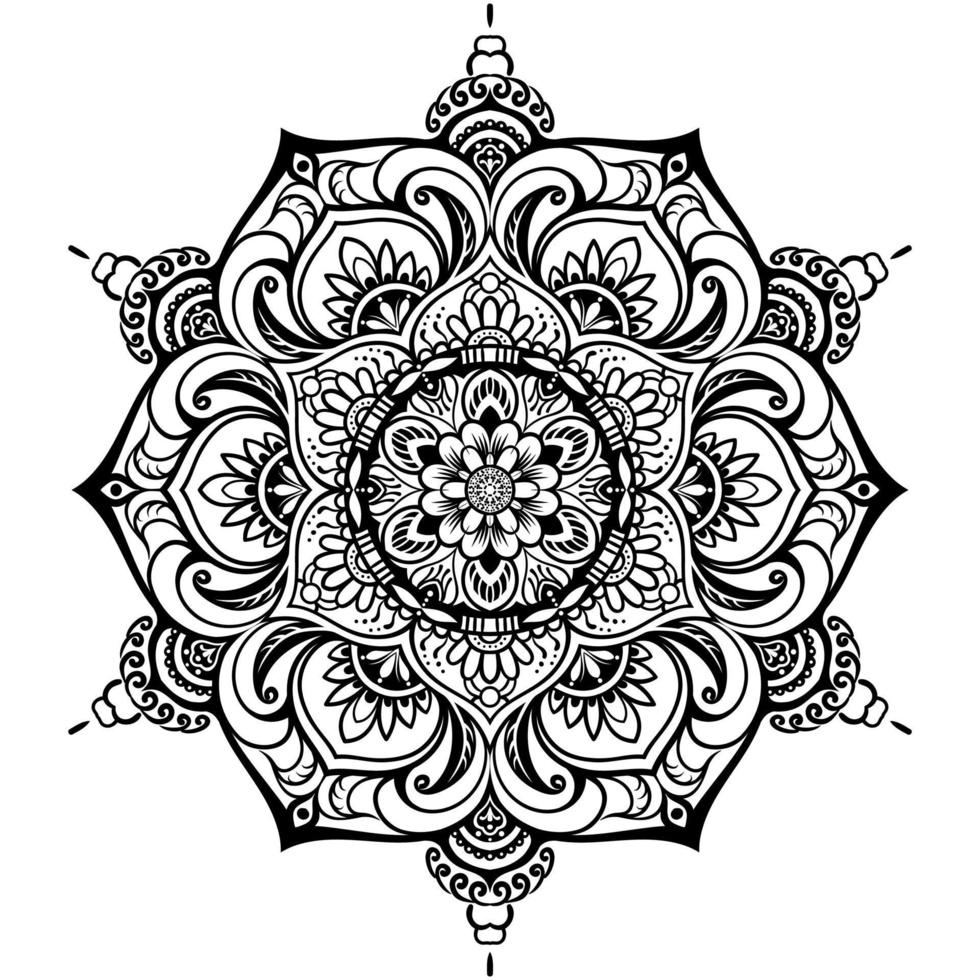 Mandala Shapes Easy For Coloring Vector mandala flower oriental flower pattern illustration