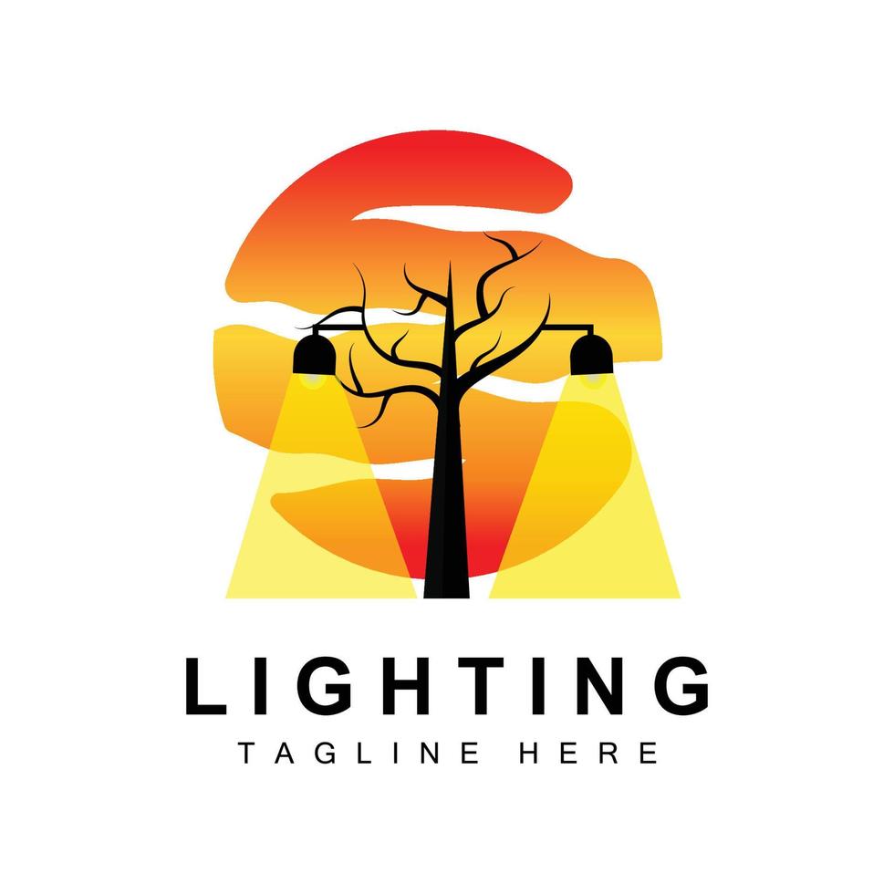 diseño de logotipo de lámpara de linterna, vector de iluminación de vida, ilustración de logotipo de lámpara, marca de producto