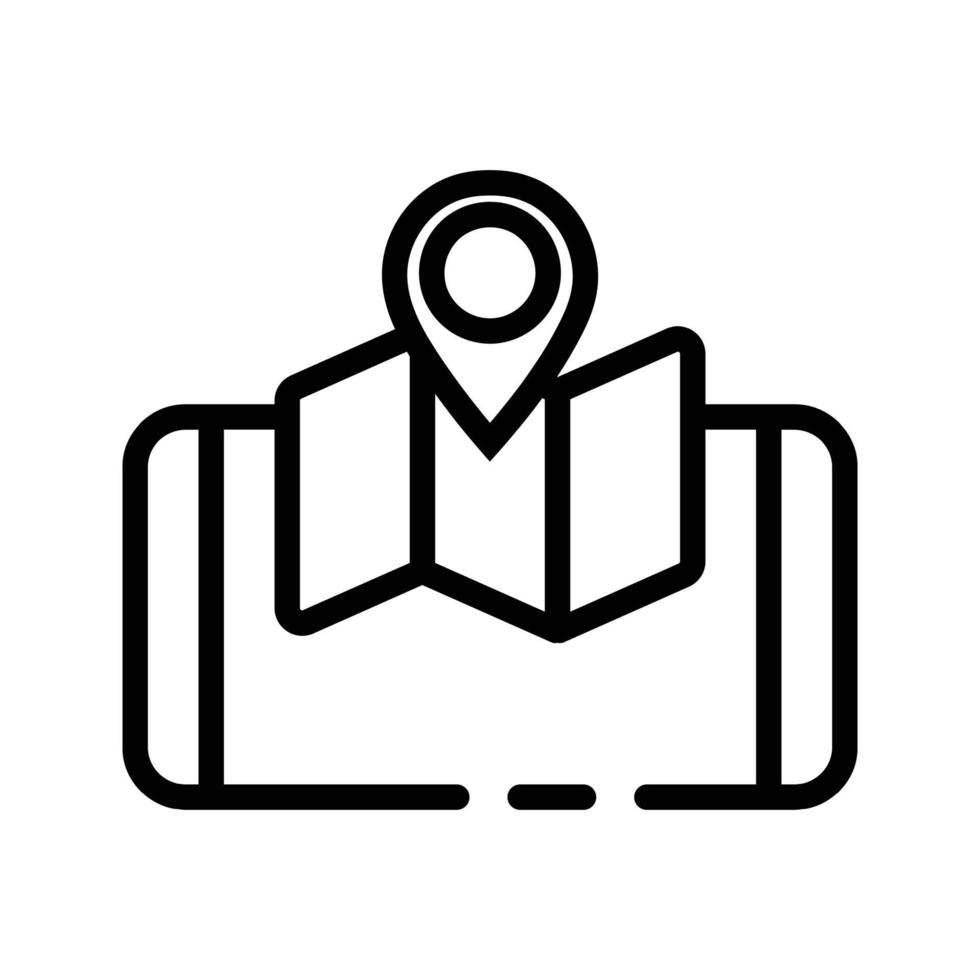 Mobile Map Navigation Icon vector