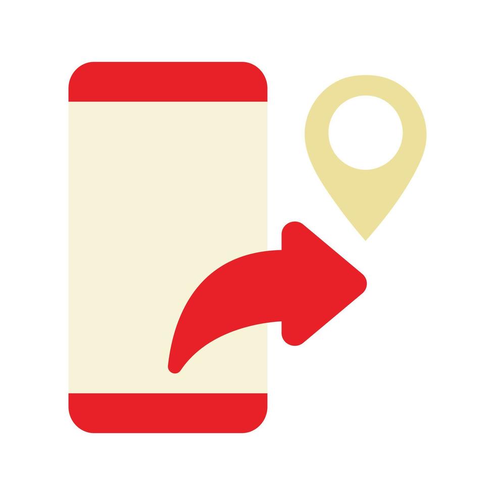 Mobile Map Direction Icon vector