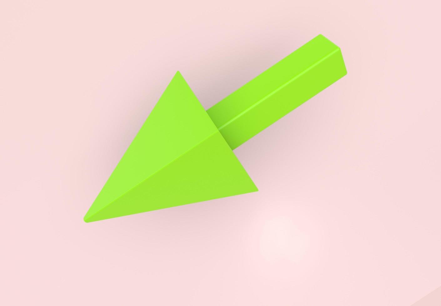 Arrow pointer, mouse cursor. Computer interface. 3d render icon. Cartoon minimal style. photo