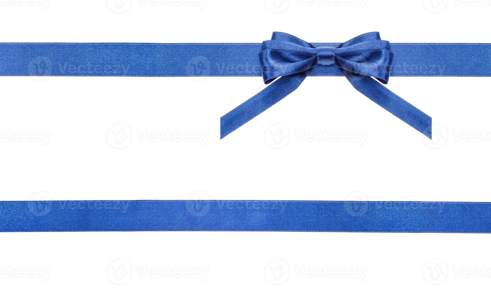 blue satin bows and ribbons isolated - set 18 photo