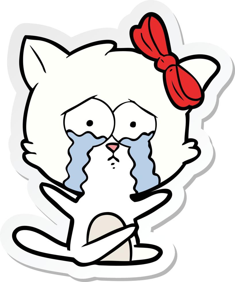 sticker of a cartoon cat 11681231 Vector Art at Vecteezy