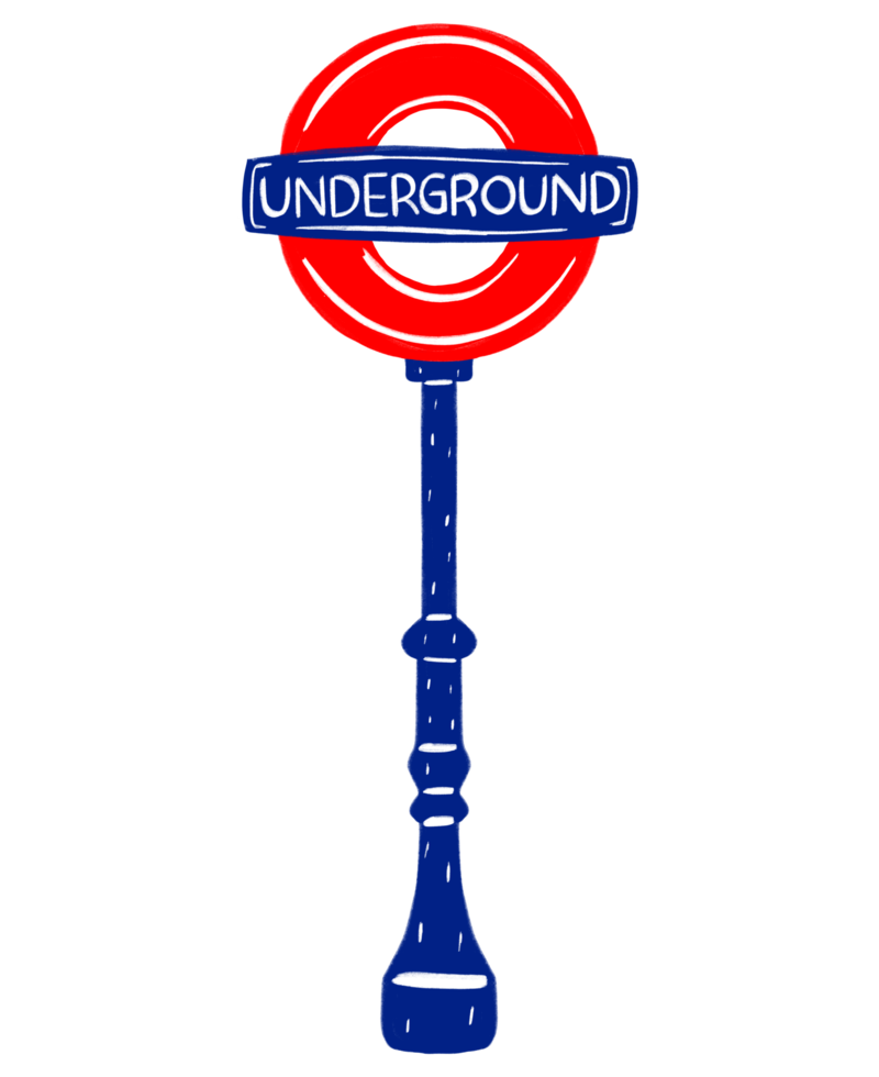 metropolitana cartello Londra grafico elemento illustrazione png