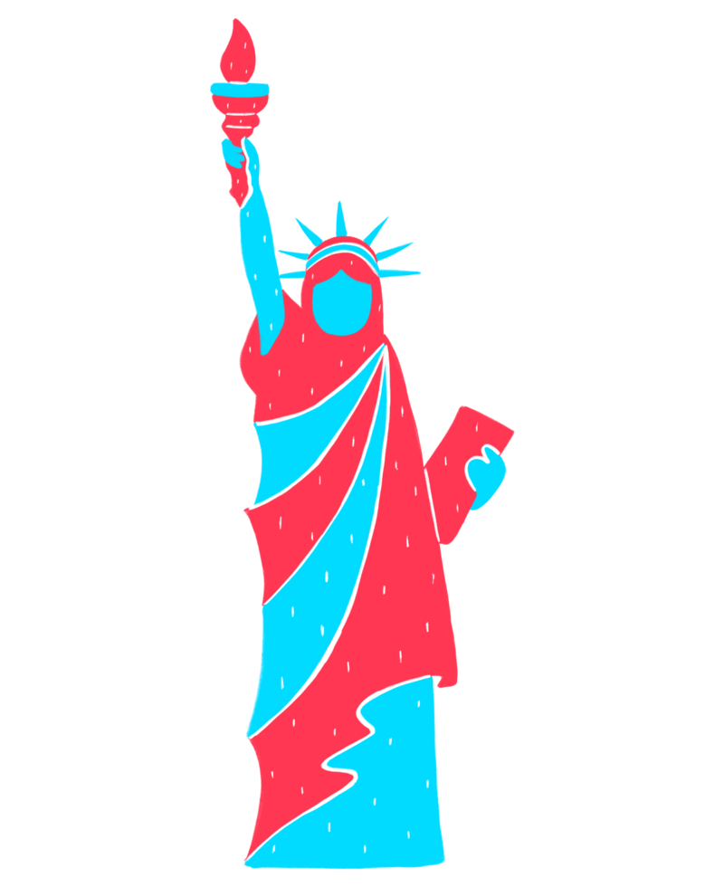 estatua de la libertad elemento gráfico ilustración png