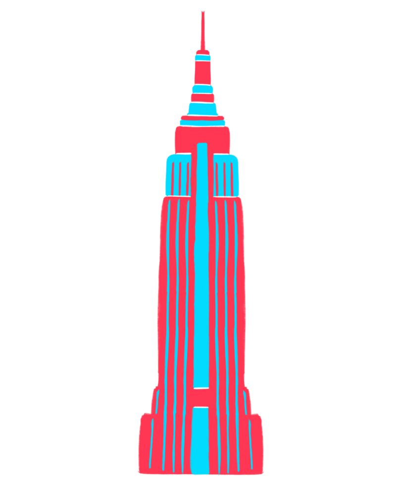 Empire State Building Graphic Element Illustration png