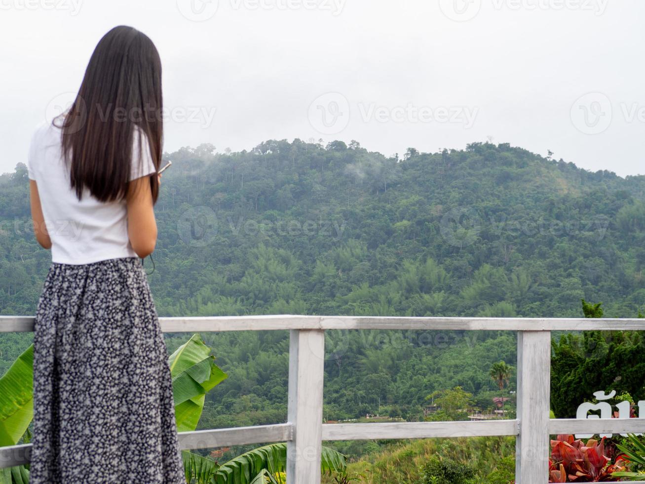 Woman and nature photo