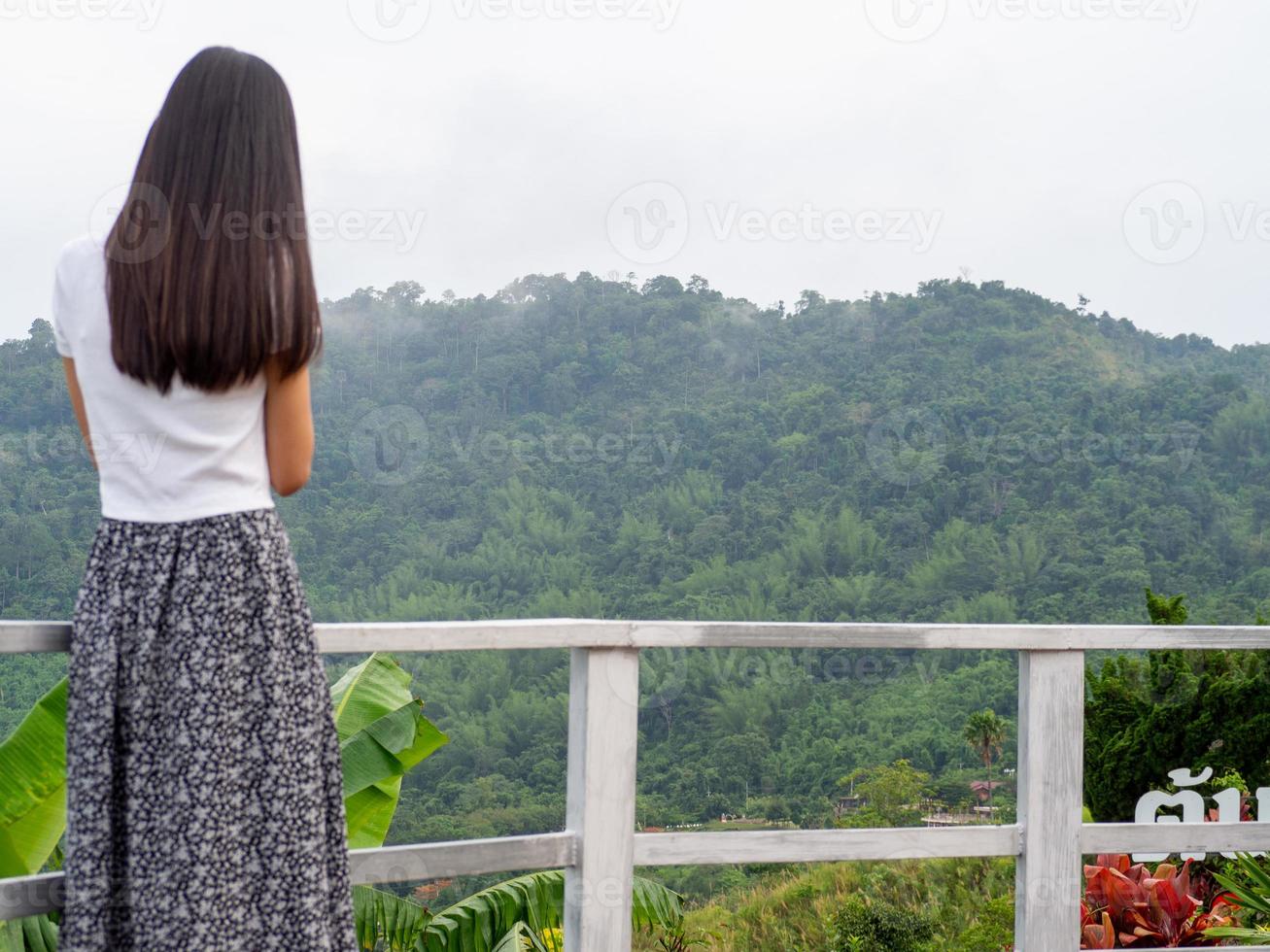 Woman and nature photo