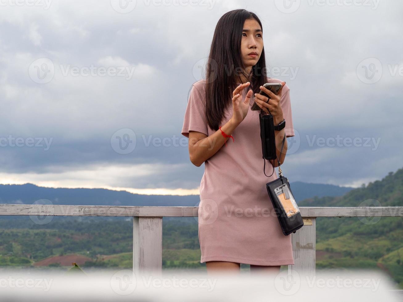 Woman and nature photo