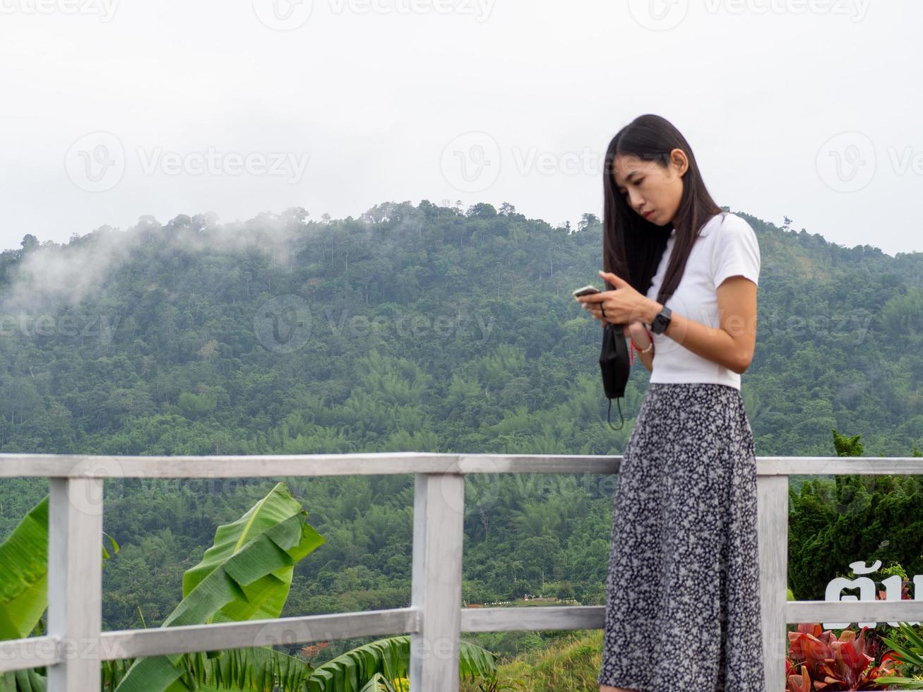 Woman and nature photo