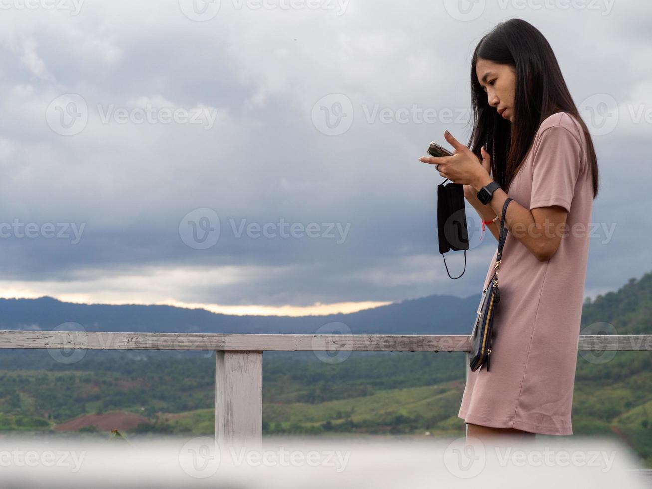 Woman and nature photo
