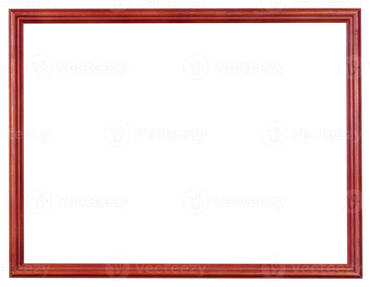 wooden red picture frame with cut out canvas photo