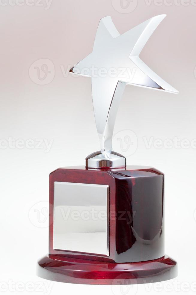 star award on gray background photo