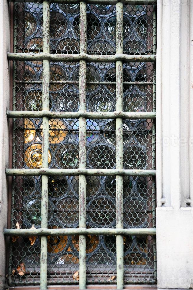 bottle glass crown glass window in Strasbourg photo