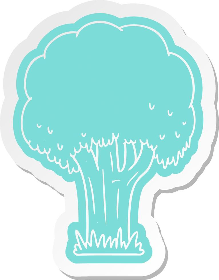 cartoon sticker of a summer tree vector