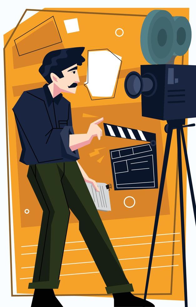 Actor Illustration Concept vector