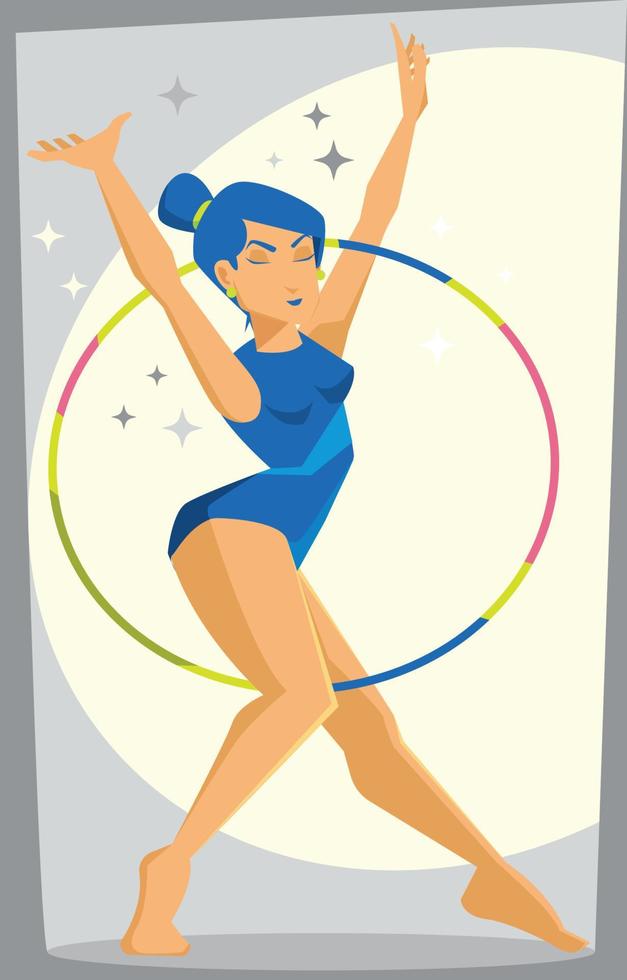 Gymnast Illustration Concept vector