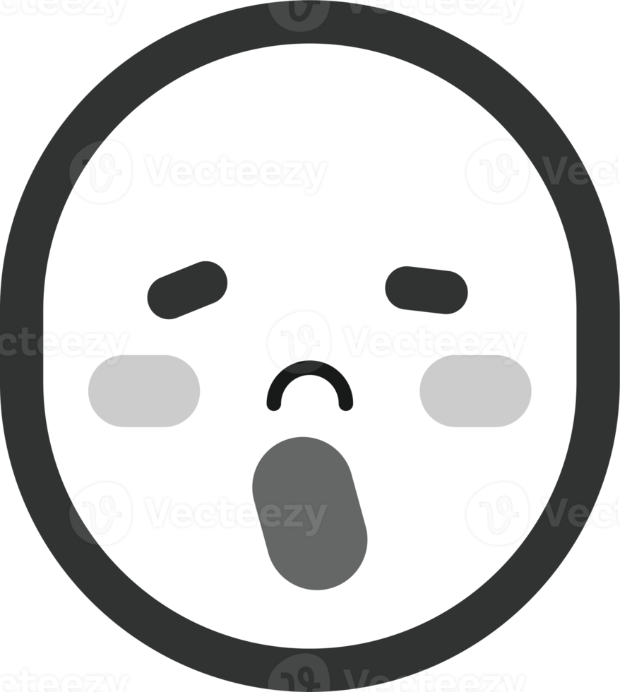 Yawning Face Emoji icon png