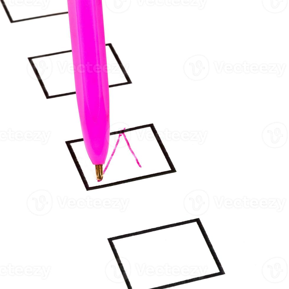 tick in black square box photo